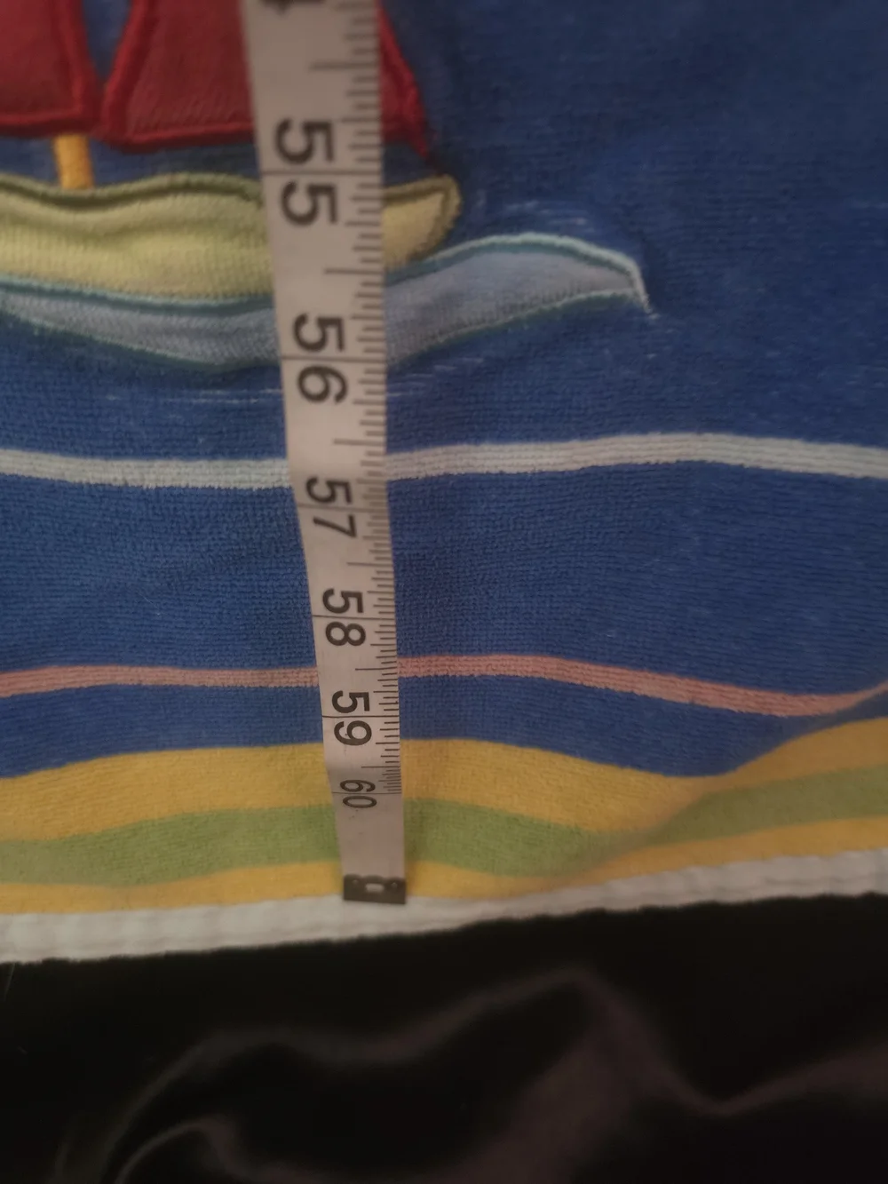 Vintage Beach Towel Sailboat And Sunshine Bold Stripes 61